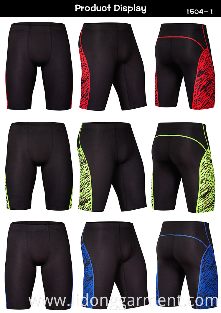 wholesale mens fitness leggings new design high elasticity gym shorts